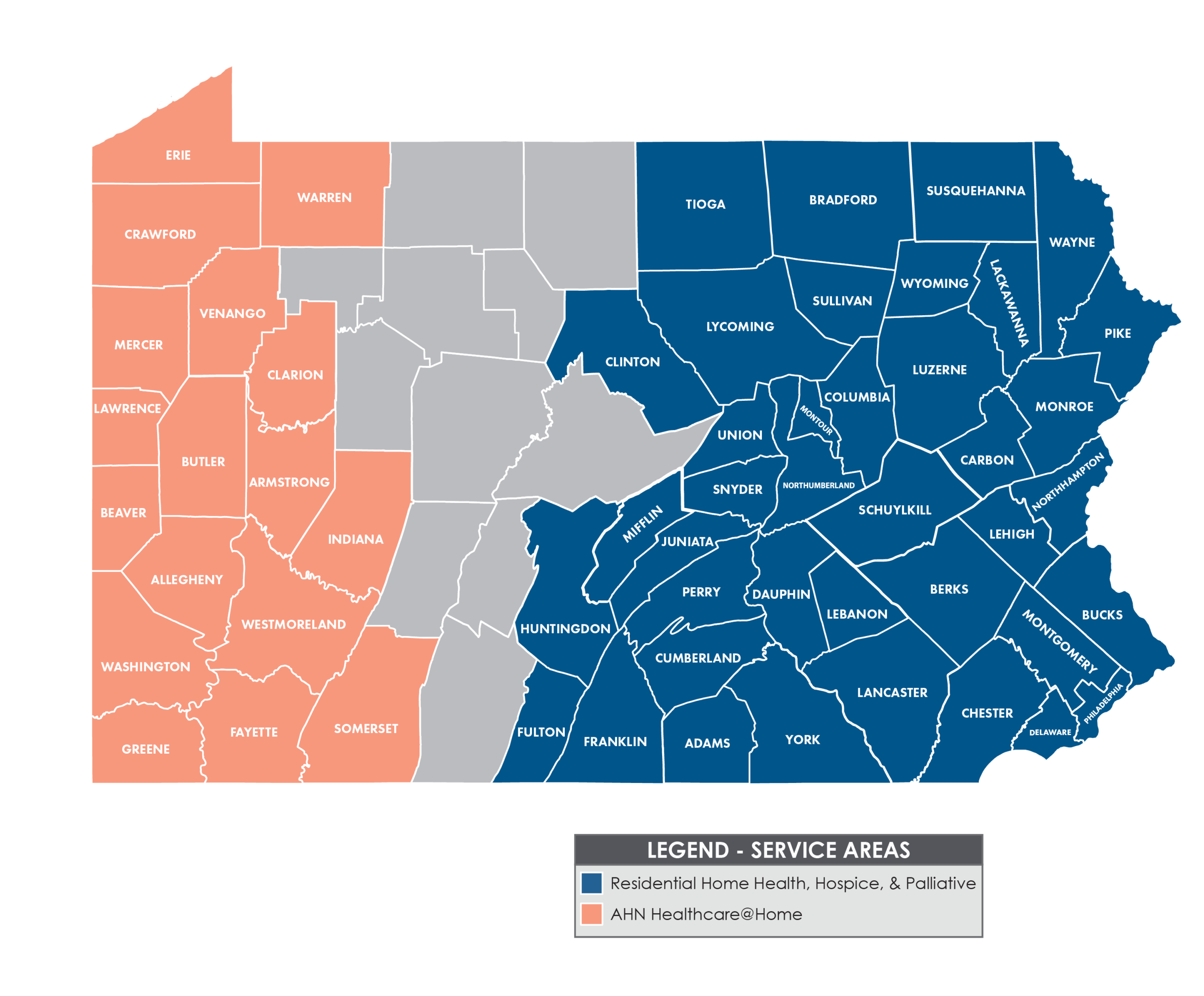 map of service areas in PA for RES and AHN companies